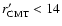 $r'_{\rm CMT}<14$