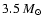$3.5~M_{\odot}$