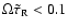 $\Omega\tilde\tau_{\rm R} < 0.1 $