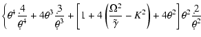 $\displaystyle \left\{ \theta^4 {\d^4\over \d\theta ^4}
+ 4\theta ^3 {\d ^3\over...
...gamma}} -K^2\right)+4\theta ^2 \right]
\theta^2 {\d ^2\over \d\theta^2} \right.$