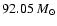 $92.05~M_{\odot}$