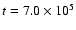 $t=7.0\times 10^{5}$