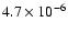 $4.7\times 10^{-6}$