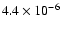 $4.4\times 10^{-6}$