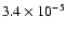 $3.4\times 10^{-5}$