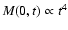 $M(0,t)\propto t^{4}$