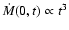 ${\dot M}(0,t)\propto t^{3}$