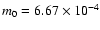 $m_{0}=6.67\times 10^{-4}$