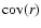 ${\rm cov}(r)$