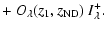 $\displaystyle +~O_\lambda(z_1,z_{\rm ND})~I_\lambda^+.$
