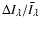 $\Delta I_\lambda/\bar I_\lambda$