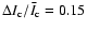 $\Delta I_{\rm c}/\bar
I_{\rm c}= 0.15$