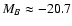 $M_B \approx -20.7$