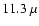 $11.3~\mu$
