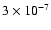 $3 \times 10^{-7}$