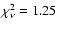 $\chi^2_{\nu} = 1.25$