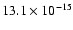 $13.1 \times 10^{-15}$