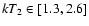 $kT_2 \in [1.3, 2.6]$