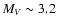 $M_V \sim 3.2$