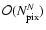$\mathcal{O}(N_{{\rm pix}}^N)$