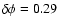 $\delta \phi =0.29$