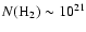 $N({\rm H}_2) \sim 10^{21}$
