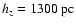 $h_z =1300 ~ {\rm pc}$