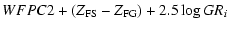 $\displaystyle WFPC2 + (Z_{\rm FS} - Z_{\rm FG}) + 2.5 \log GR_i$