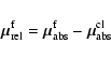 \begin{displaymath}\vec \mu^{\rm f}_{\rm rel} = \vec \mu^{\rm f}_{\rm abs} - \vec \mu^{\rm cl}_{\rm abs}
\end{displaymath}