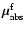 $\vec \mu^{\rm f}_{\rm abs}$