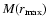 $M(r_{\max})$