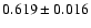 $0.619 \pm 0.016$