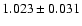 $1.023 \pm 0.031$