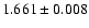 $1.661 \pm 0.008$