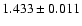 $1.433 \pm 0.011$