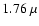 $1.76~\mu$