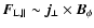 $\vec{F}_{\rm L, \vert\vert} \sim \vec{j}_{\perp} \times \vec{B}_{\phi} $