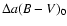 $\Delta a(B-V)_{0}$