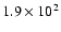 $1.9\times 10^2$