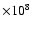$\times10^8$