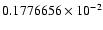 $ 0.1776656 \times 10^{-2}$