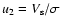 $u_2=V_{\rm s}/\sigma$