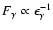 $F_{\gamma}\propto
\epsilon_{\gamma}^{-1}$