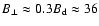 $B_{\perp} \approx
0.3B_{\rm d}\approx 36$