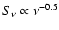 $S_{\nu}\propto \nu^{-0.5}$