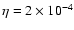 $\eta = 2\times 10^{-4}$