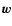 $\vec{w}$