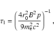 \begin{displaymath}\tau_{\rm l}=\left( \frac{4 r_0^2 B^2p}{9
m_{\rm e}^2c^2}\right)^{-1},
\end{displaymath}