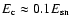 $E_{\rm c}\approx 0.1E_{\rm sn}$