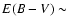 $E(B-V)\sim$